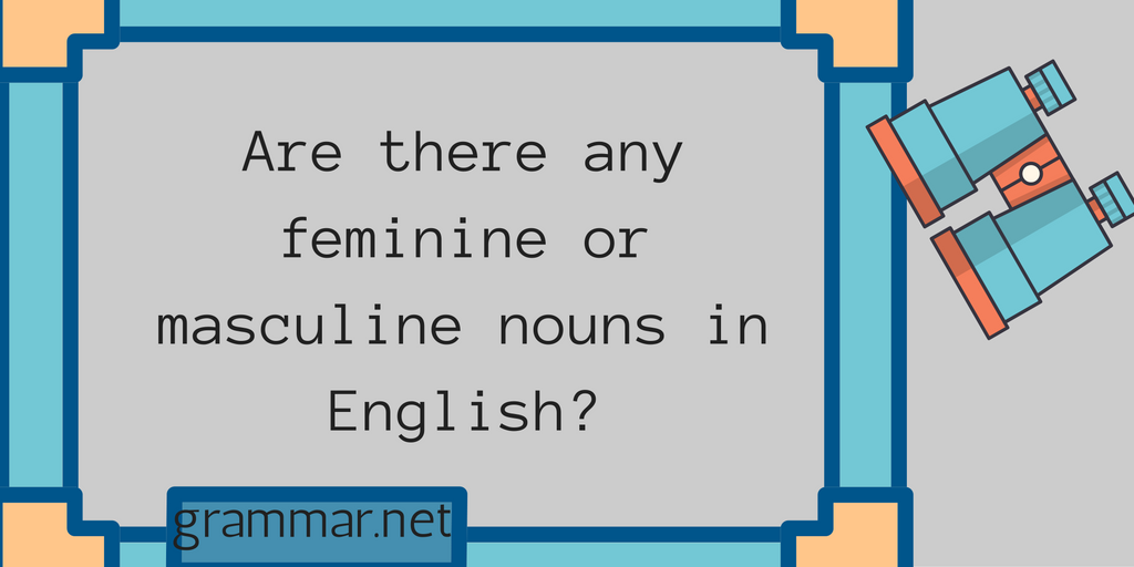 Are there any feminine or masculine nouns in English?