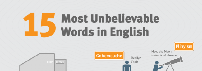 15 Most Unbelievable Words in English [infographic]