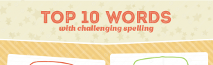 Top 10 words with challenging spelling [infographic]