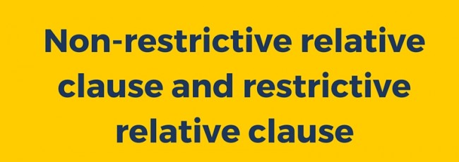 Non-restrictive relative clause and restrictive relative clause